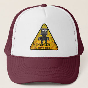 Casquette Danger ! Robots Devant