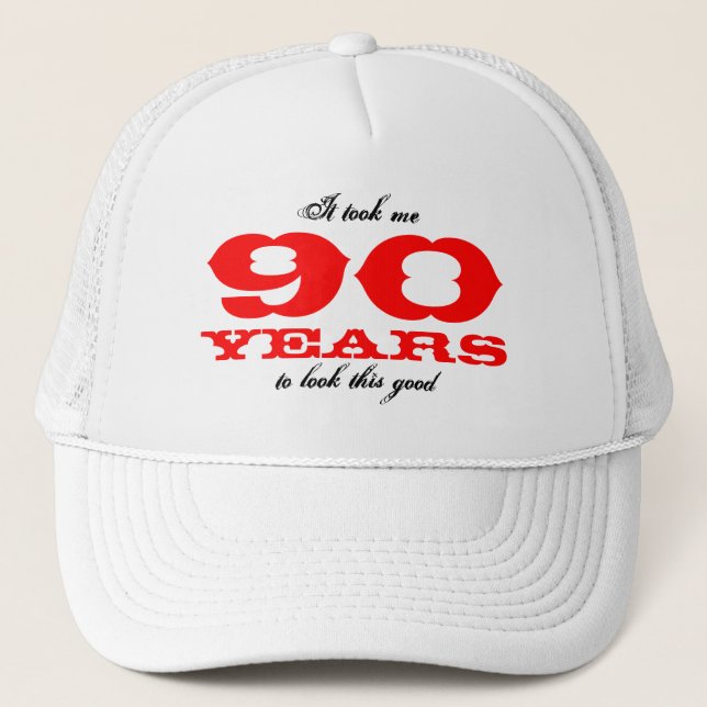 Casquette d'anniversaire pour 90 ans | Âge personn (Devant)