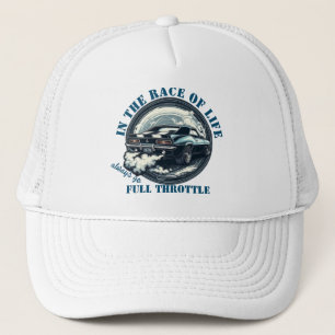 Casquette Dans la course de la vie toujours aller plein gaz