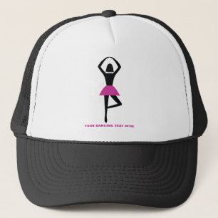 Casquette Danse ballerine noir, couleur rose chaud