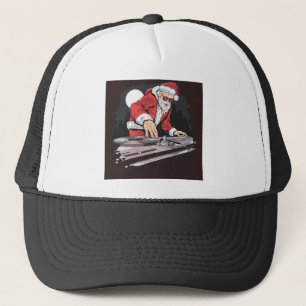 Casquette Danse de Tourne-disque du DJ le père noël de fê