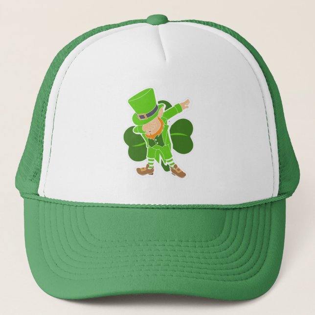 Casquette Danse Leprechaun Dab Saint-Patrick (Devant)