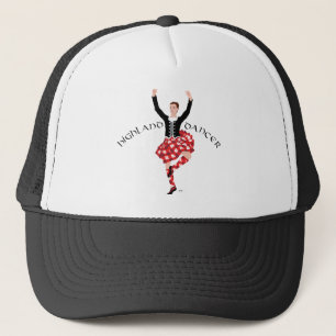 Casquette Danseuse écossaise des Highlands Rouge et Noir