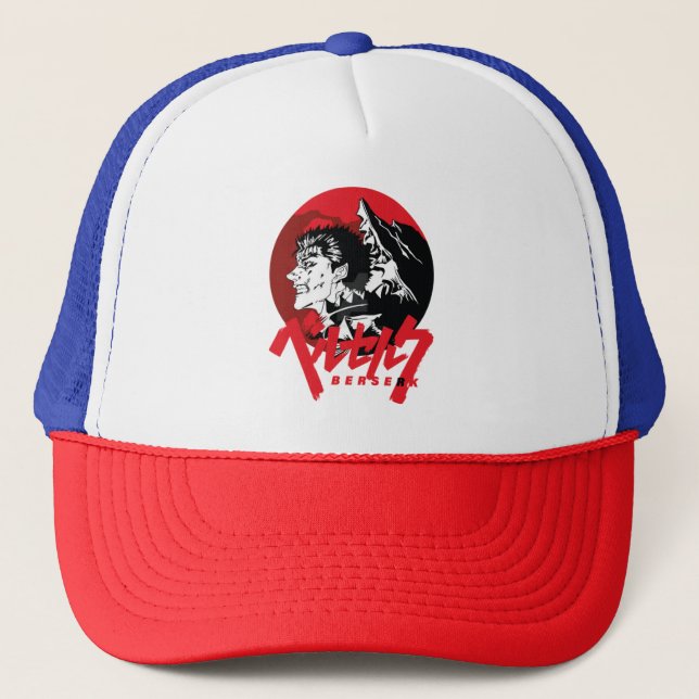 Casquette Dark Anime Warrier Retro Red Art (Devant)