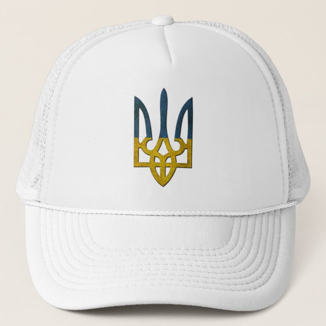 Casquette d'armoiries de Tryzub en Ukraine (Devant)