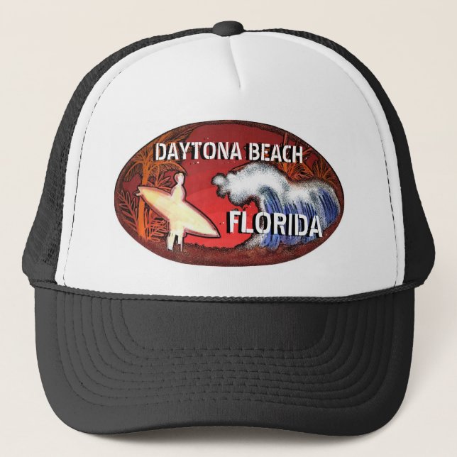 Casquette d'art de surfer de Daytona Beach la (Devant)