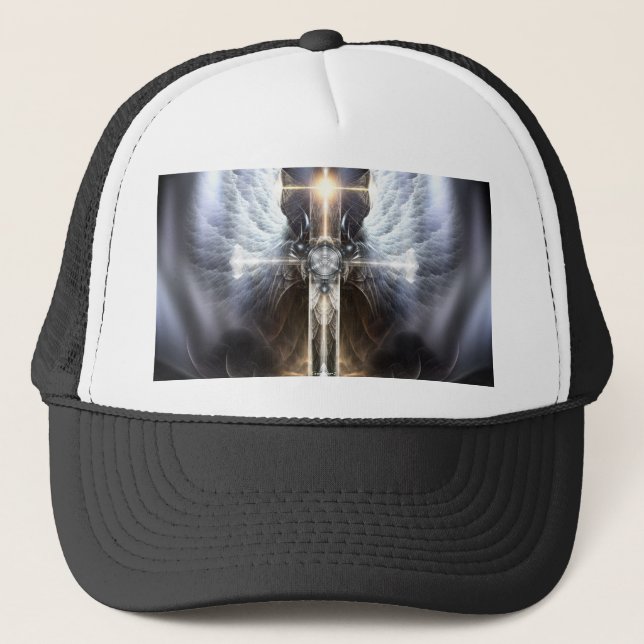 Casquette d'art fractal Heavenel Wing Cross (Devant)