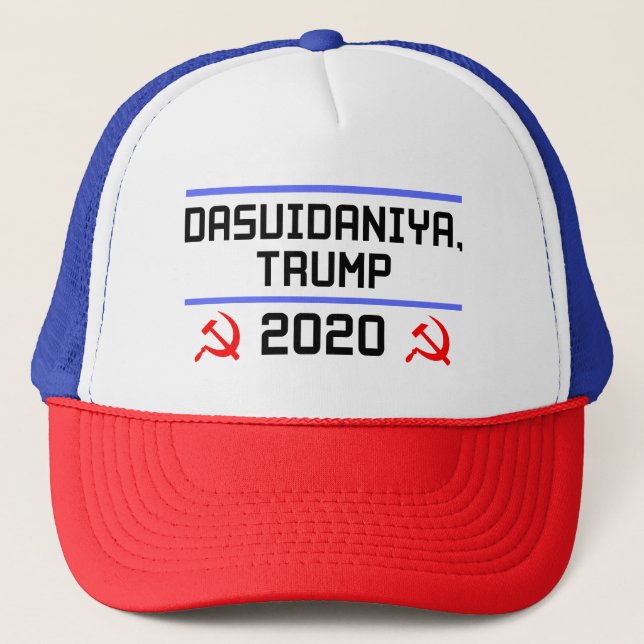 Casquette Dasvidaniya Trump 2020 Russie anti-Trump (Devant)