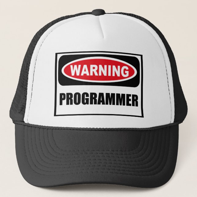 Casquette d'avertissement de PROGRAMMEUR (Devant)