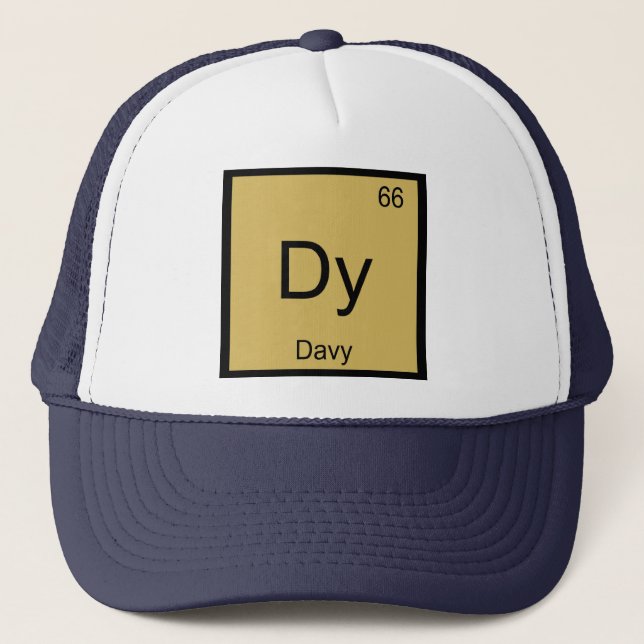 Casquette Davy Nom Chimie Élément Tableau Périodique (Devant)