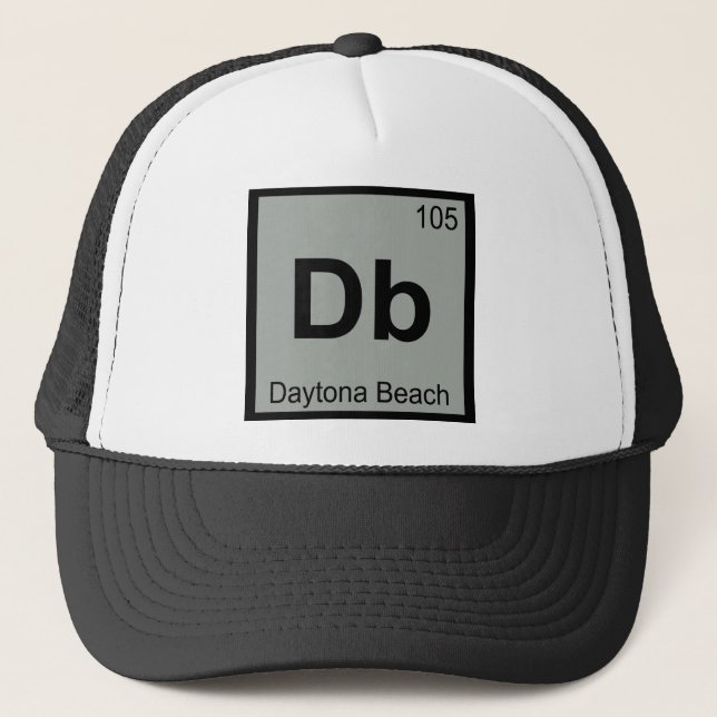 Casquette Db - Daytona Beach Florida City Symbole de chimie (Devant)
