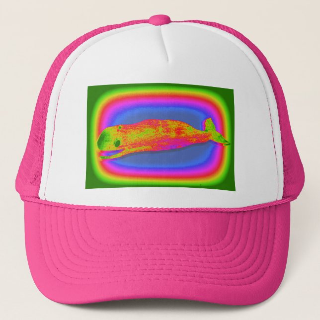 casquette de baleine psychédélique souriant (Devant)