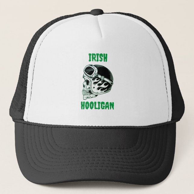 Casquette de balle de moto Hooligan irlandais (Devant)