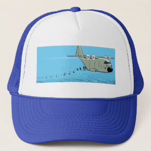 Casquette de bande dessinée de parachutiste de