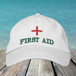 Casquette de base-ball brodé de premiers secours R<br><div class="desc">Casquettes brodés : casquette classique de baseball avec le texte "PREMIER SOUTIEN" pour les premiers aidants,  personnel d'aide,  organisateurs d'événements,  personnel médical</div>