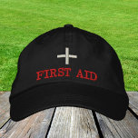 Casquette de base-ball brodé de premiers secours R<br><div class="desc">Casquettes brodés : casquette classique de baseball avec le texte "PREMIER SOUTIEN" pour les premiers aidants,  personnel d'aide,  organisateurs d'événements,  personnel médical</div>