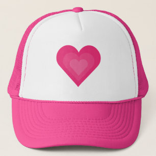 Casquette de baseball assez rose de coeurs de