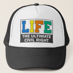 Casquette de baseball avec un message pro-vie.