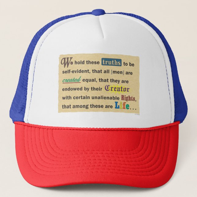 Casquette de baseball avec un message pro-vie. (Devant)