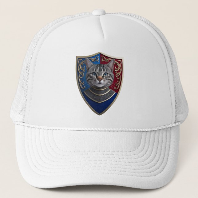Casquette de baseball Bouclier Tabby Gris (Devant)