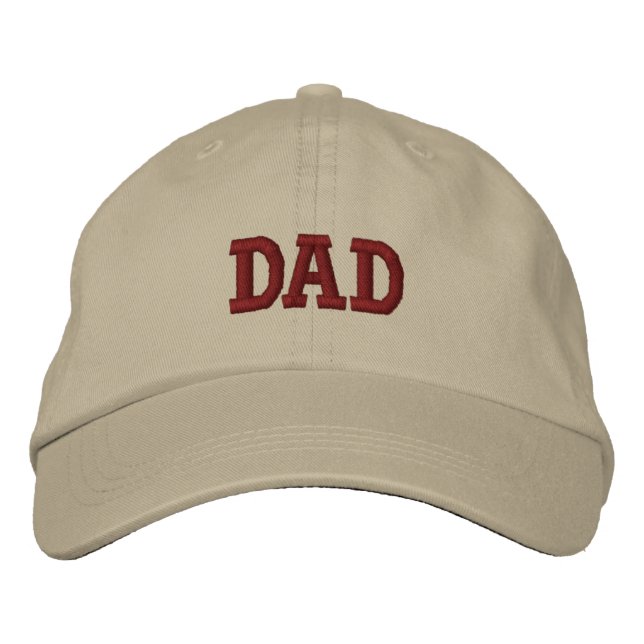 Casquette de baseball brodé beige Brown papa (Devant)
