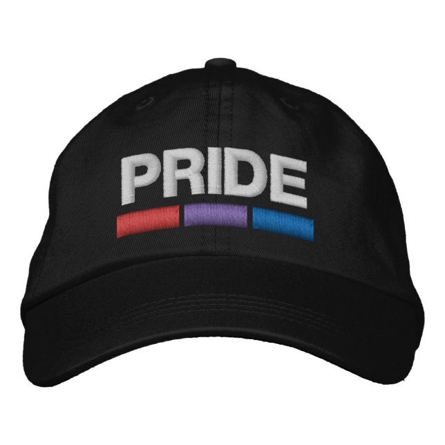 Casquette de baseball brodé Bi Pride (Devant)