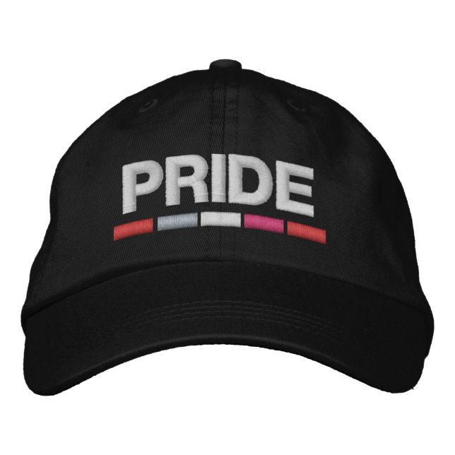 Casquette de baseball brodé de la fierté lesbienne (Devant)