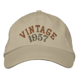 Casquette de baseball brodé de l'année vintage