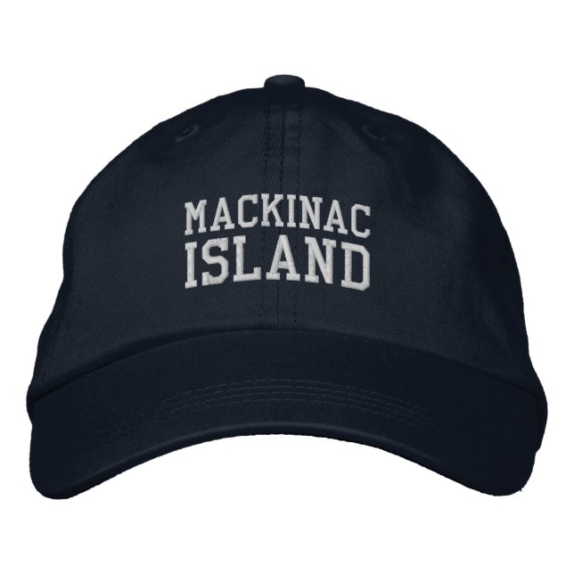 Casquette de baseball brodé de Mackinac Island Mic (Devant)