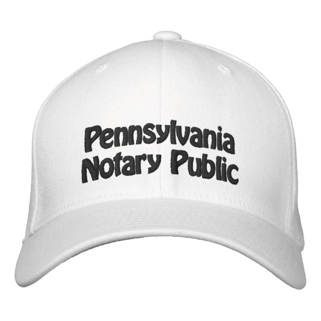 Casquette de baseball brodé de notaire de Pennsylv (Devant)
