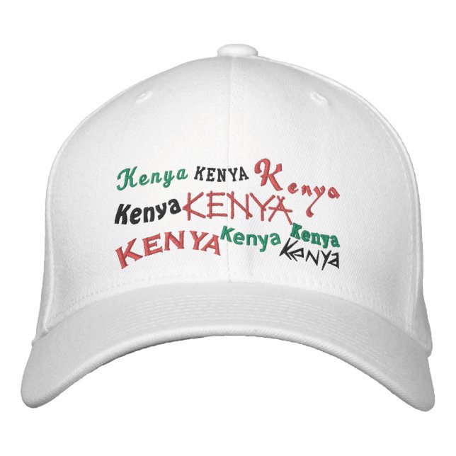 Casquette de baseball brodé du Kenya (Devant)