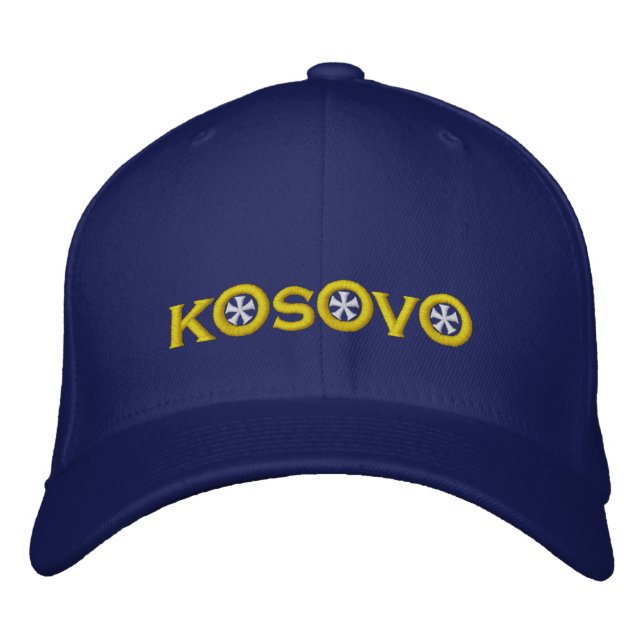 Casquette de baseball brodé du Kosovo (Devant)