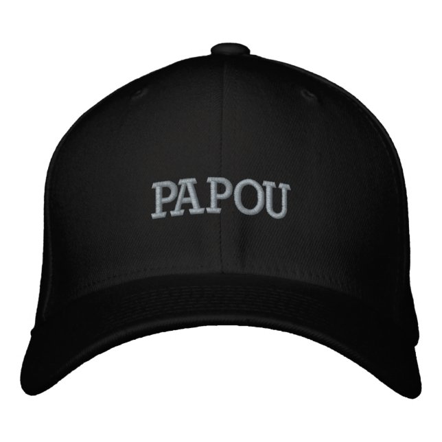 Casquette de baseball brodé Papou (Devant)