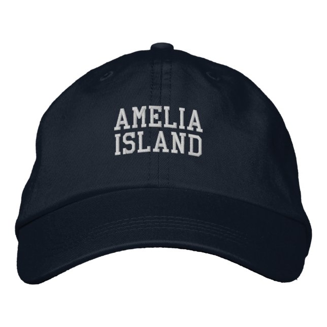 Casquette de baseball brodée Amelia Island Floride (Devant)