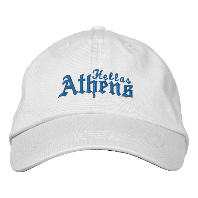 Casquette de baseball brodée Athens Hellas (Devant)