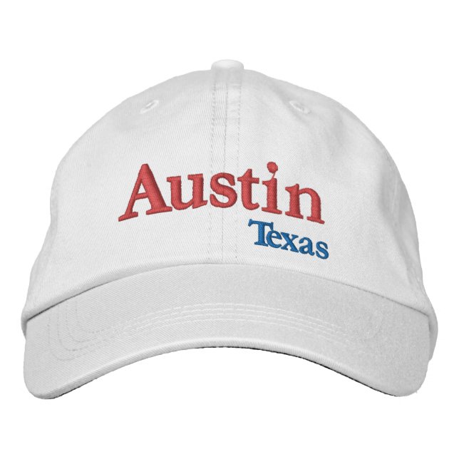 Casquette de baseball brodée Austin Texas (Devant)