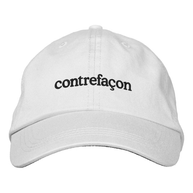 Casquette de baseball brodée Contrefaçon (Devant)