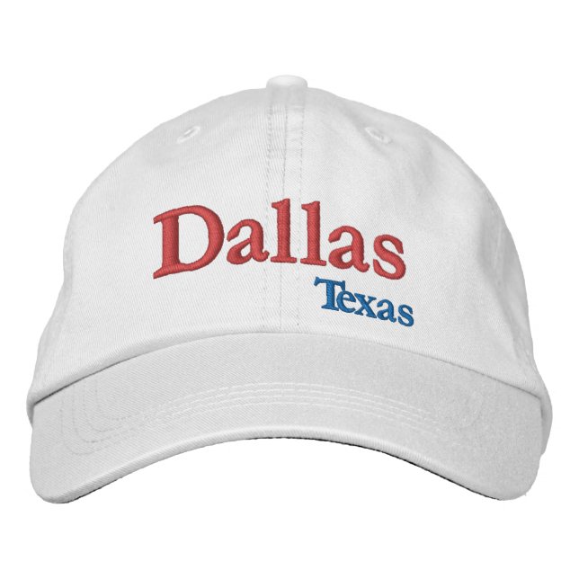Casquette de baseball brodée Dallas Texas (Devant)
