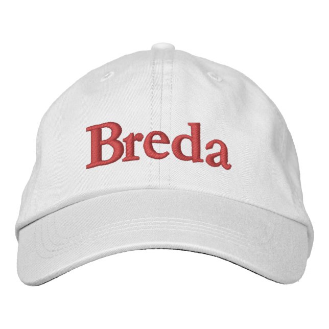 Casquette de baseball brodée de Breda (Devant)
