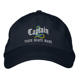 Casquette de baseball brodée de capitaines de voil