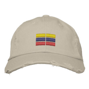 Casquette de baseball brodée du drapeau de Colombi