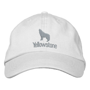 Casquette de baseball brodée du loup de Yellowston