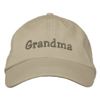Casquette de Baseball Brodée Grand-mère - Kaki