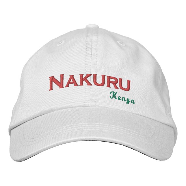 Casquette de baseball brodée Nakuru - Kenya (Devant)