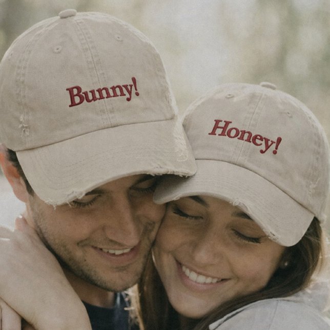 Casquette de baseball brodée pour couple assorti (Créateur téléchargé)