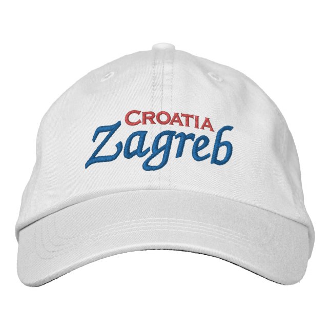 Casquette de baseball brodée Zagreb Croatie (Devant)