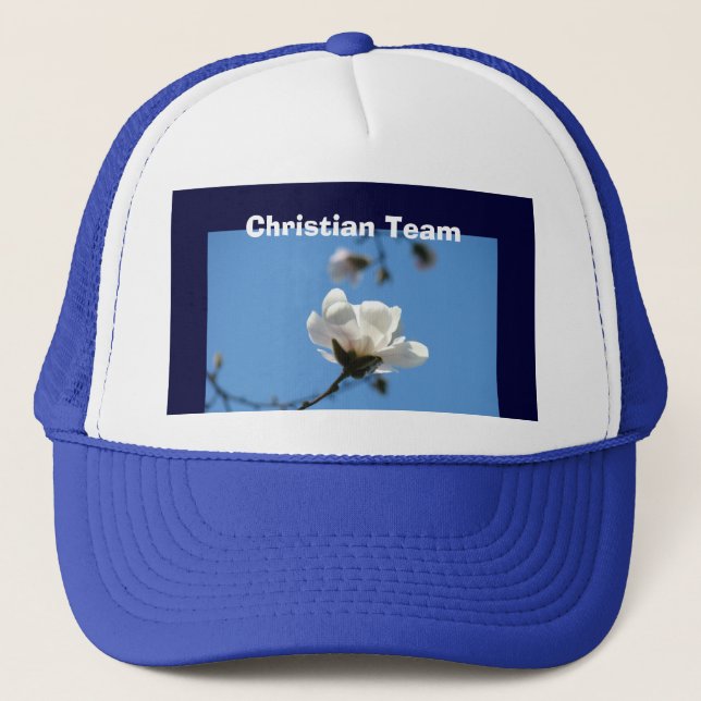 Casquette de baseball Christian Team ! Fleurs de c (Devant)