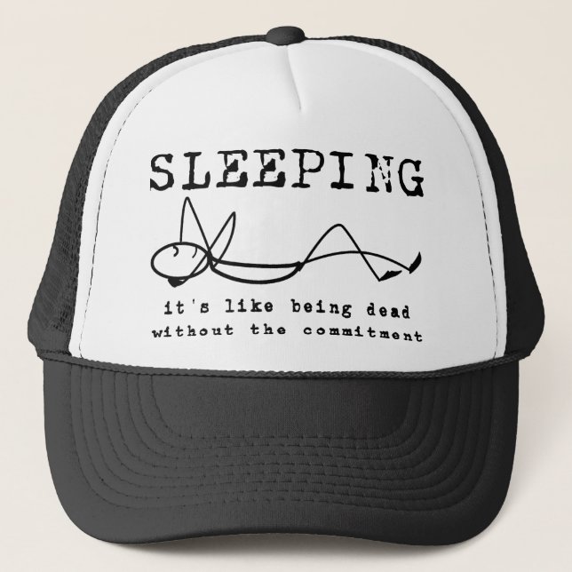 Casquette de Baseball Drôle de Sommeil (Devant)