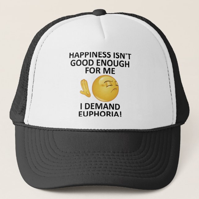 Casquette de Baseball Drôle "Demand Euphoria" Chap (Devant)