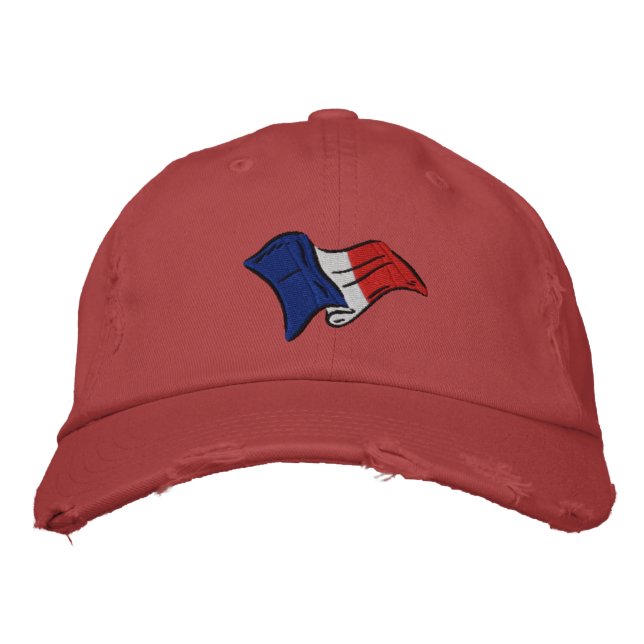 Casquette de baseball français usé look rétro Fran (Devant)